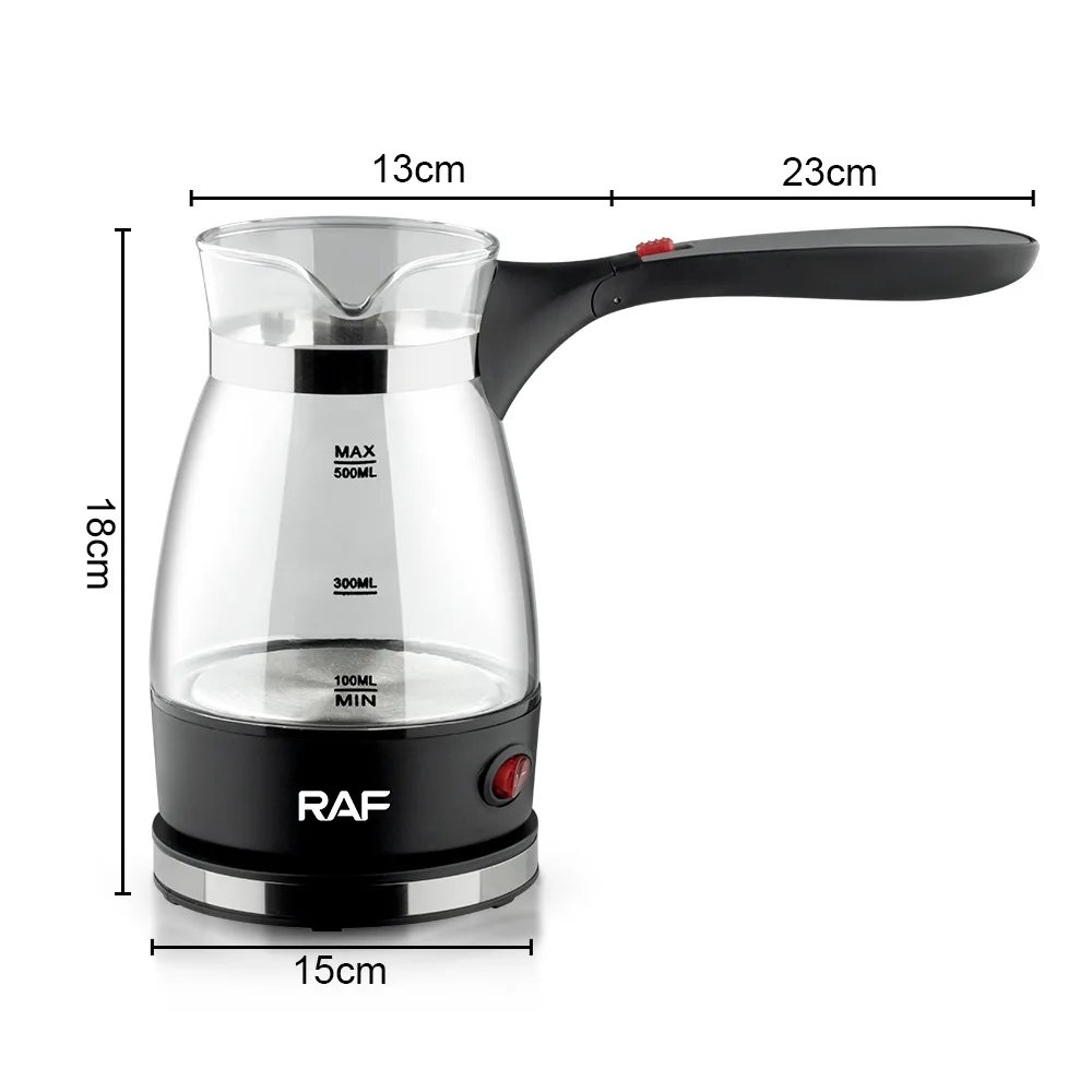 Cafetera Eléctrica Turca de Vidrio 500 ml - Imagen 2