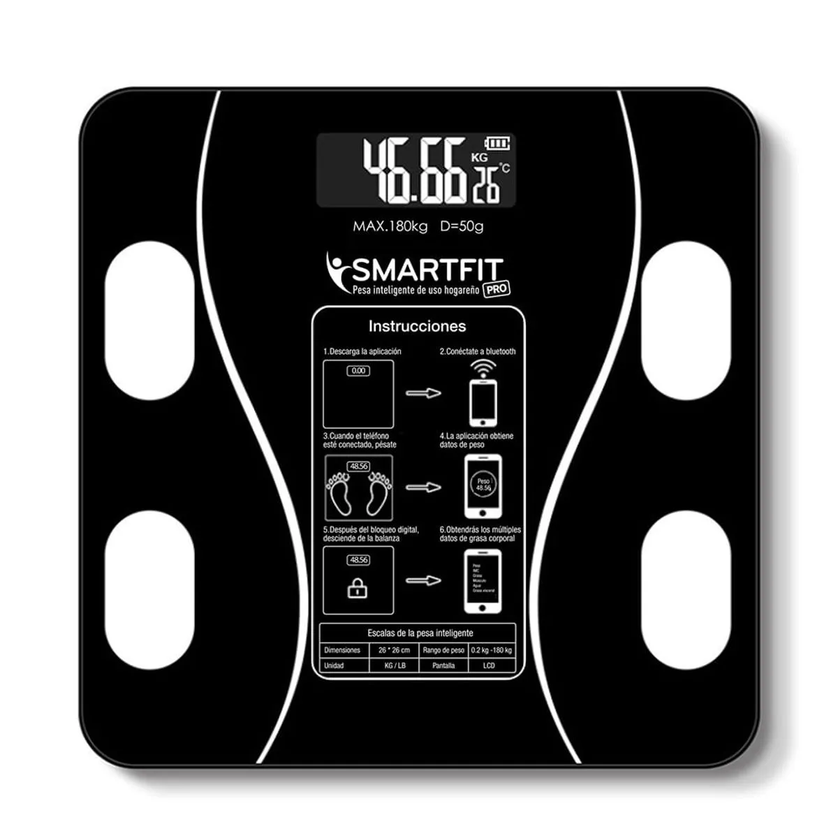 Balanza Inteligente Smart Fit Pro con Bluetooth y App